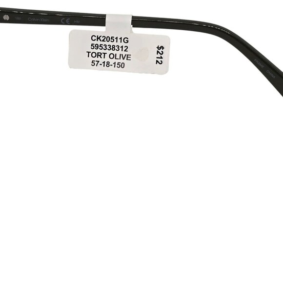 Calvin Klein CK20511G Tortoise Olive Rectangular Eyeglass Frame 57-18-150 - Picture 5 of 8